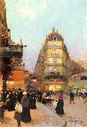 Luigi Loir Les Grands Boulevards oil on canvas